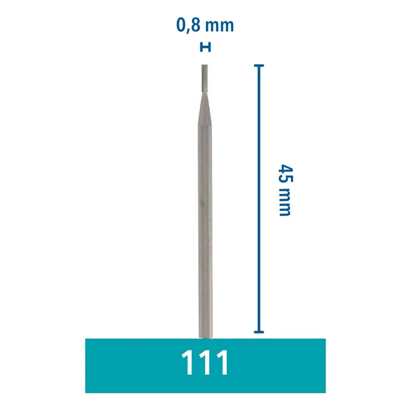 Imagem -03 - Dremel 111 Bit de Gravura Shank 32 Diameter Cortador de Gravação em Forma de 0.8 mm Trabalhando para Fibra de Vidro Plástico