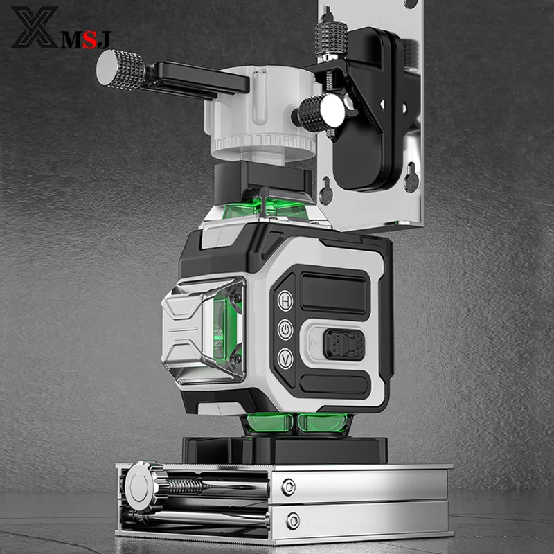 8/12/16 Lines 3D/4D Laser Level Super Powerful Green Beam Self-Leveling Remote 360° Horizontal ＆ Vertical Cross Line Laser Level