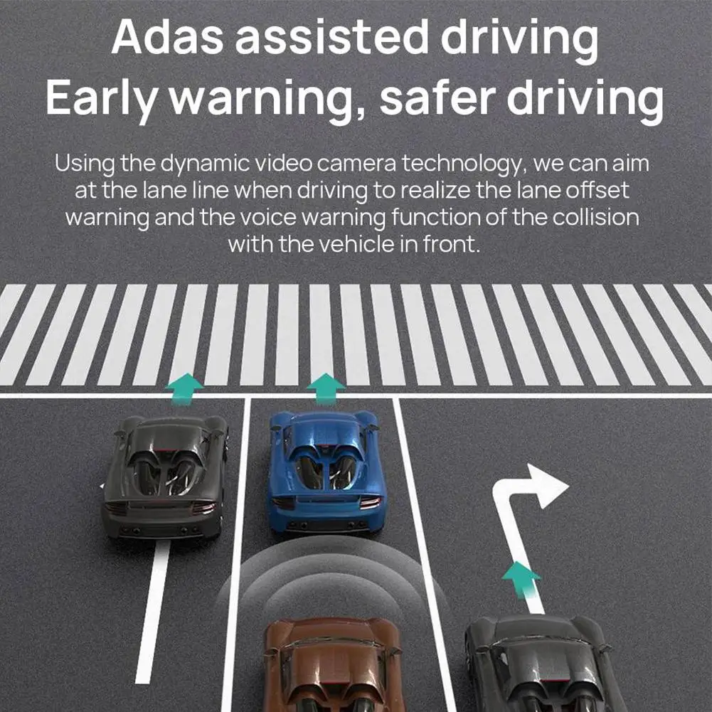 Grabadora de conducción de coche ADAS Android navegación USB Dash Cam lente gran angular Grabación en bucle videocámara nocturna