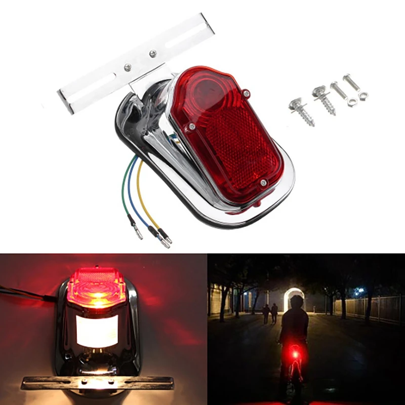 Rear Tail Brake Light Lens Cover Base Lamp Housing Shell for Flstn Deluxe 05-12 Flstsc&Springer Classic