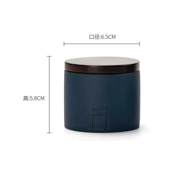 Creative Dark Blue Sealed Storage Jar Portable Mini Tea Can Travel Home Candy Storage Jar Kitchen Food Container Home Decoration