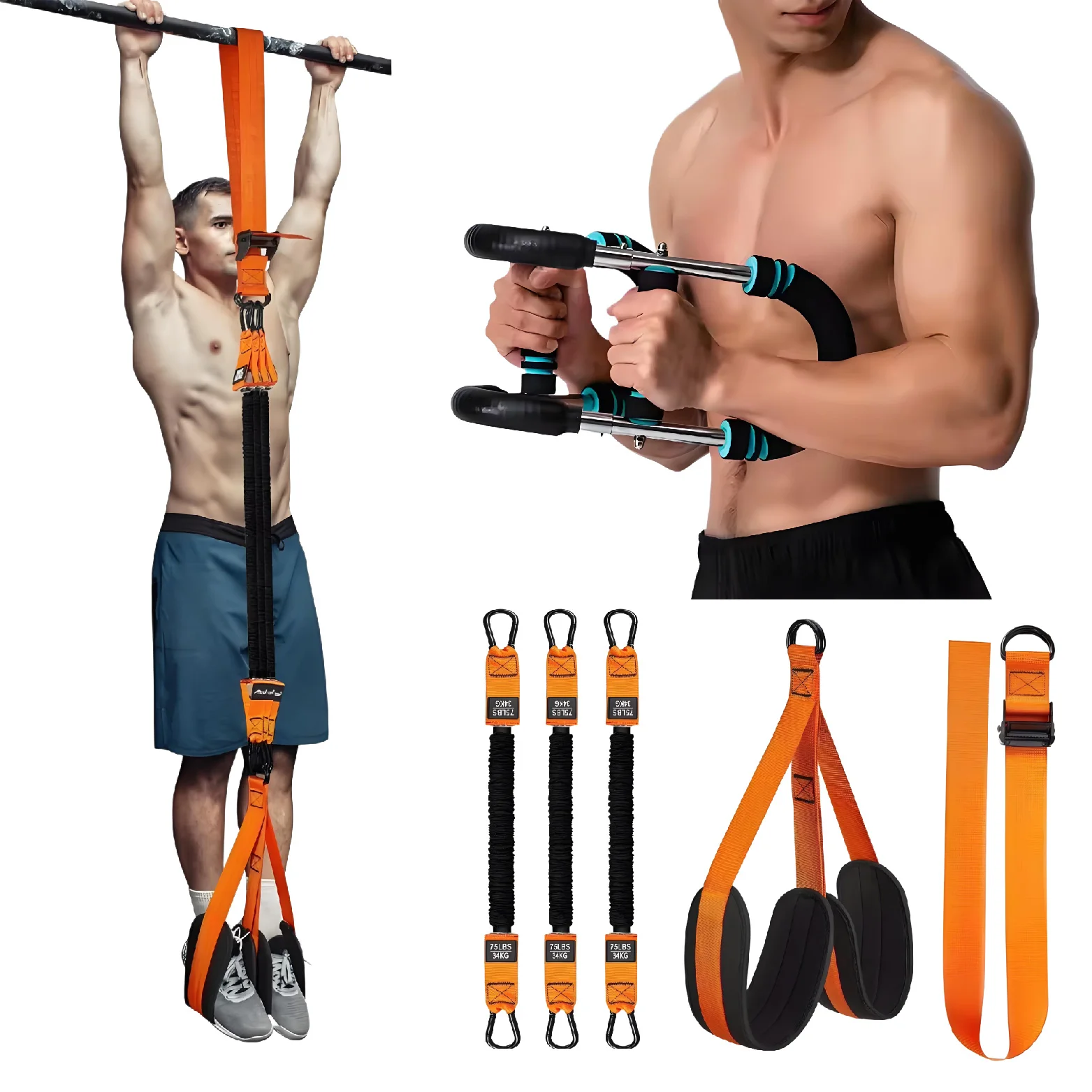 

Fitness Body Building Twister Arm Trainer Resistance Fitness Bands Home Gyms Equipment Pull - Up Assist Band Products Supplier 1