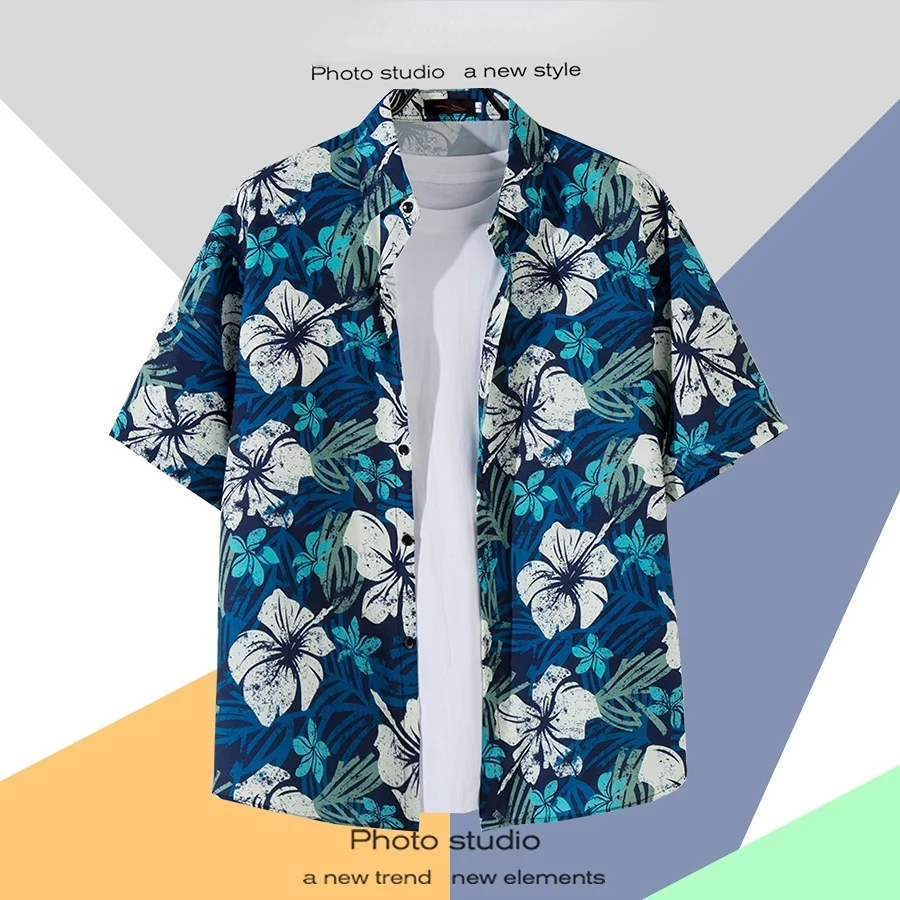 

Men's Street Fashion Summer Daily Resort Beach Shirt Hawaiian Cartoon Print Casual Loose Shirts Short Sleeve Beach Comfort Tops