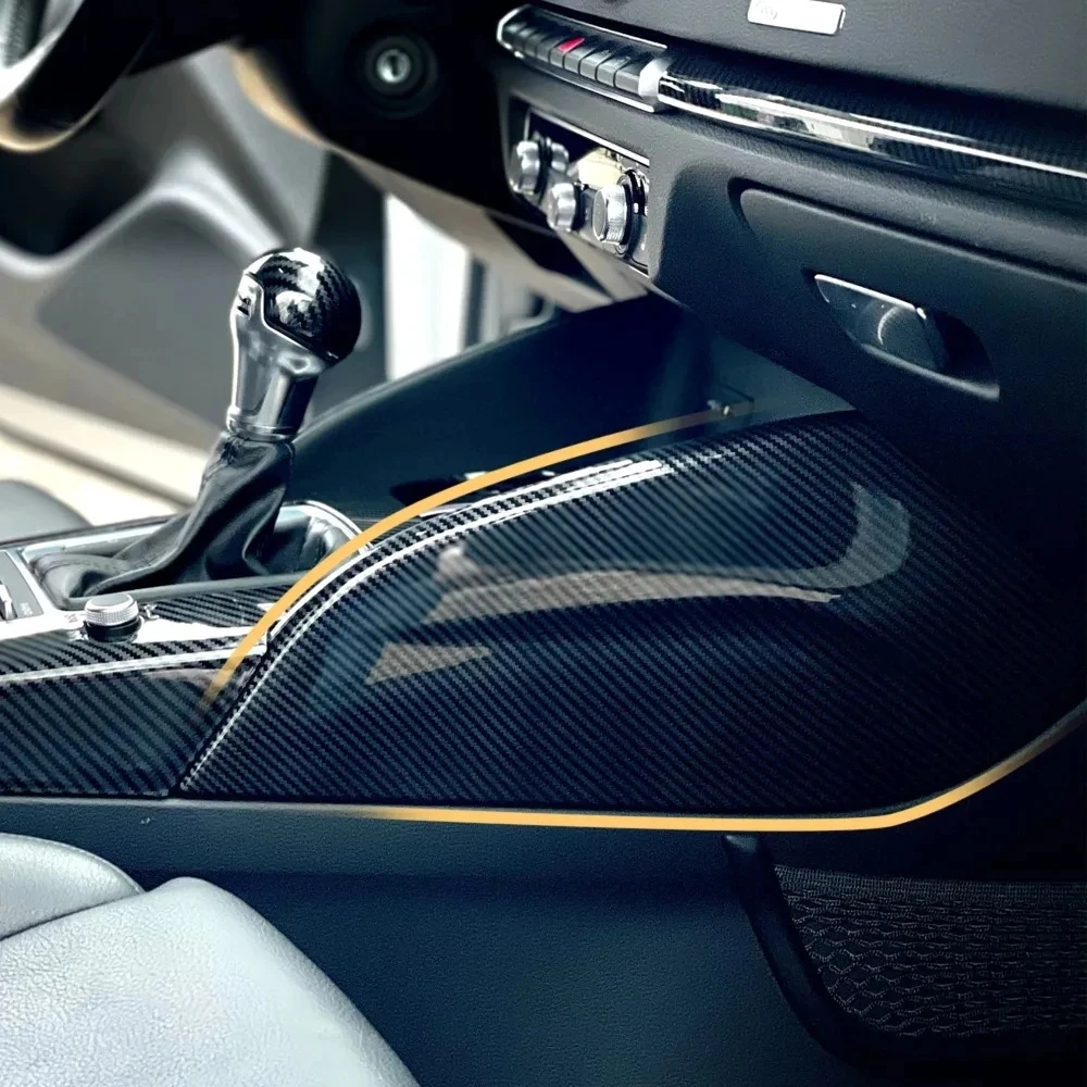 Carbon Fiber Center Console Gear Shift Drink Holder Panel Cover Trim for Audi A3 8V S3 RS3 2014 To 2018 Car Interior Accessories