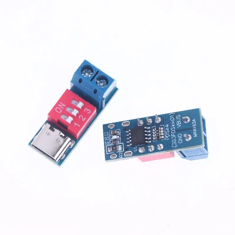 5V-20V Adjustable PD Trigger Module 1/2/5Pcs Blue PD Fast Charging Test Board USB Type-C 100W Power Supply Tester Replacment