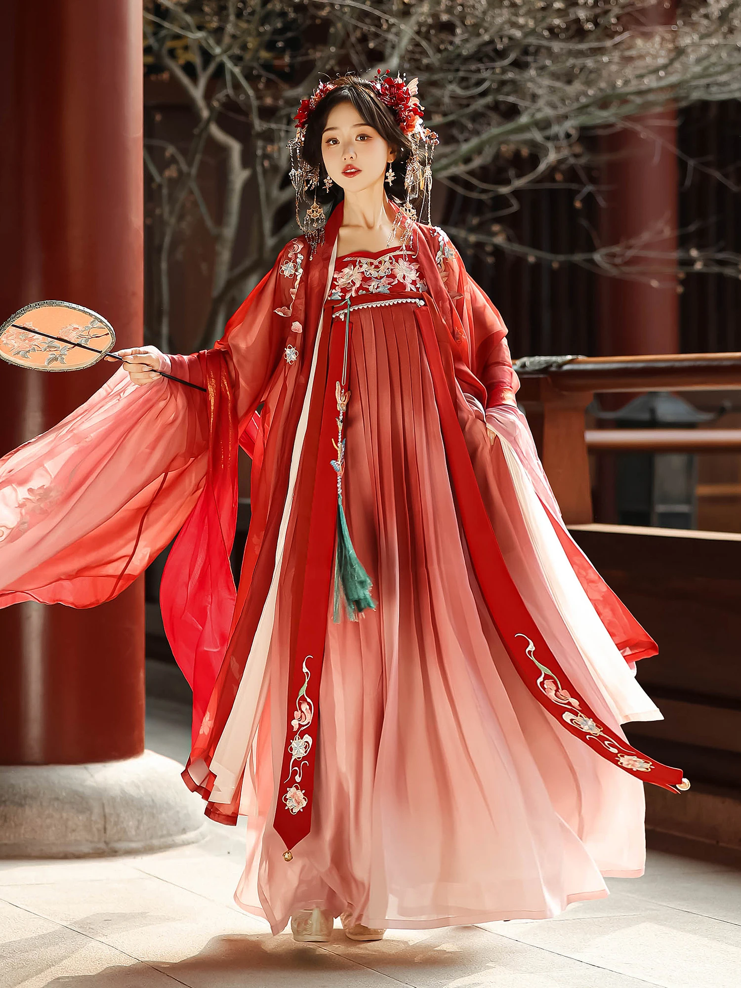 Original Hanfu weibliche Tang-Made Krokodil Rock täglich Fee Big Sleeve Shirt Frühling und Sommer neu