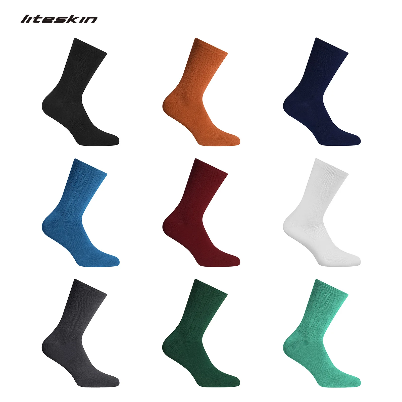 Liteskin-Calcetines de ciclismo profesionales para hombre y mujer, medias antideslizantes para bicicleta de carretera, MTB, carrera aerodinámica, correr, fútbol, deportes