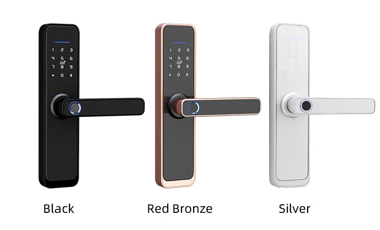 Good Quality Tuya TTLock APP Fingerprint Password Rfid card Key 5050 Mortise Smart Door Lock