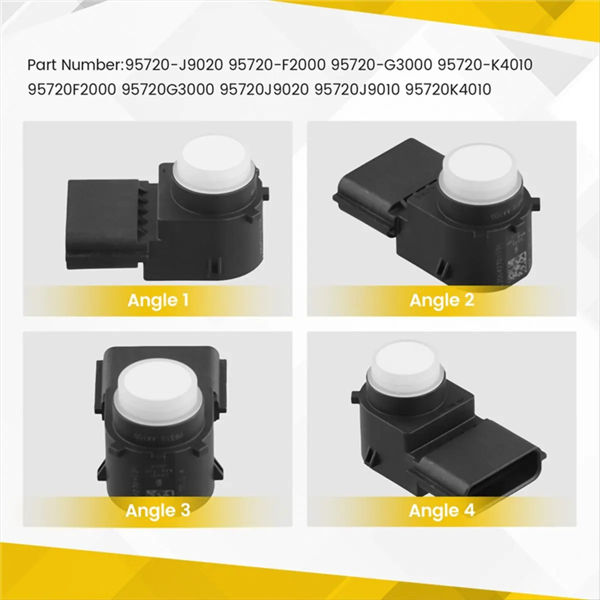 NCSMT 4PCS Radar PDC Parking Sensor 95720-F2000 95720-G3000 for Hyundai Elantra Kona Ioniq I30 Kia Niro 2016-2021 95720-K40