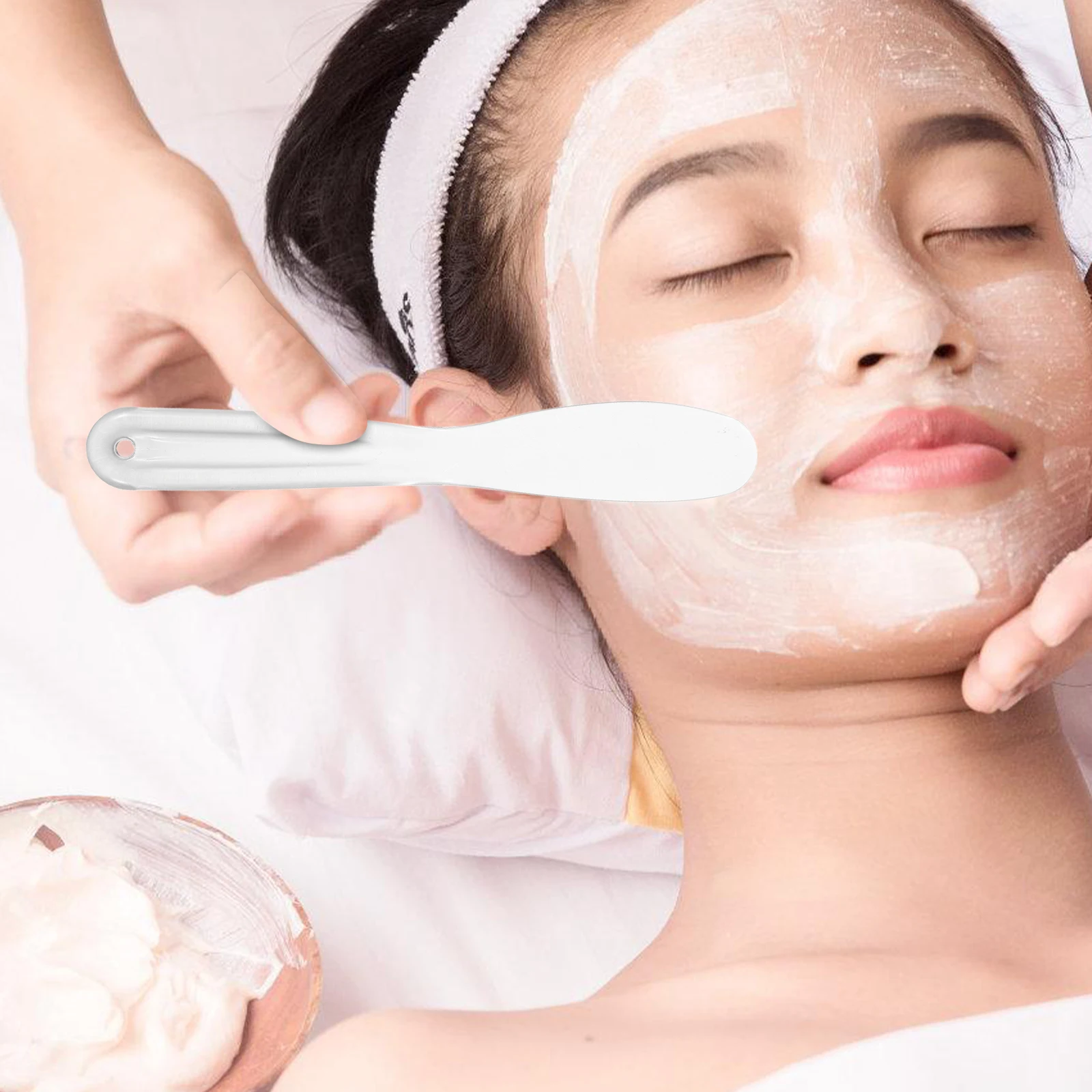 

Plastic Mask Applicator Mixing Spatula Stirring Tool Small Scoop Cream Jelly Facial Body Beauty Skincare Transparent Reusable