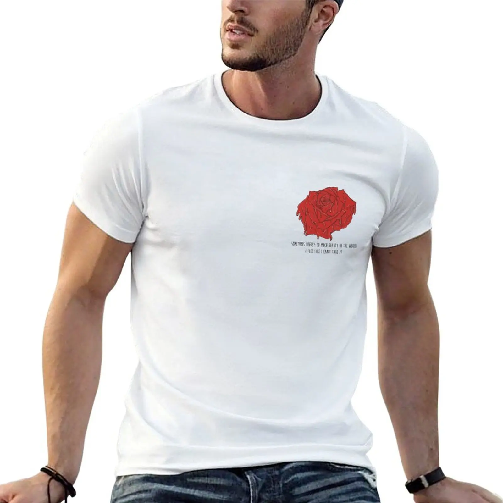 

American Beauty Rose, Movie, Quote T-Shirt t shirts for man cotton mens graphic t shirts T-Shirt
