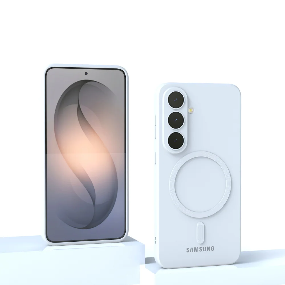 Für Magnetische Hülle Samsung Galaxy S26 S25 S24 S23 S22 S21 S20 FE A57 Magsafe Stoßfeste Vollabdeckung Flüssiges Silikon-Gel-Cover
