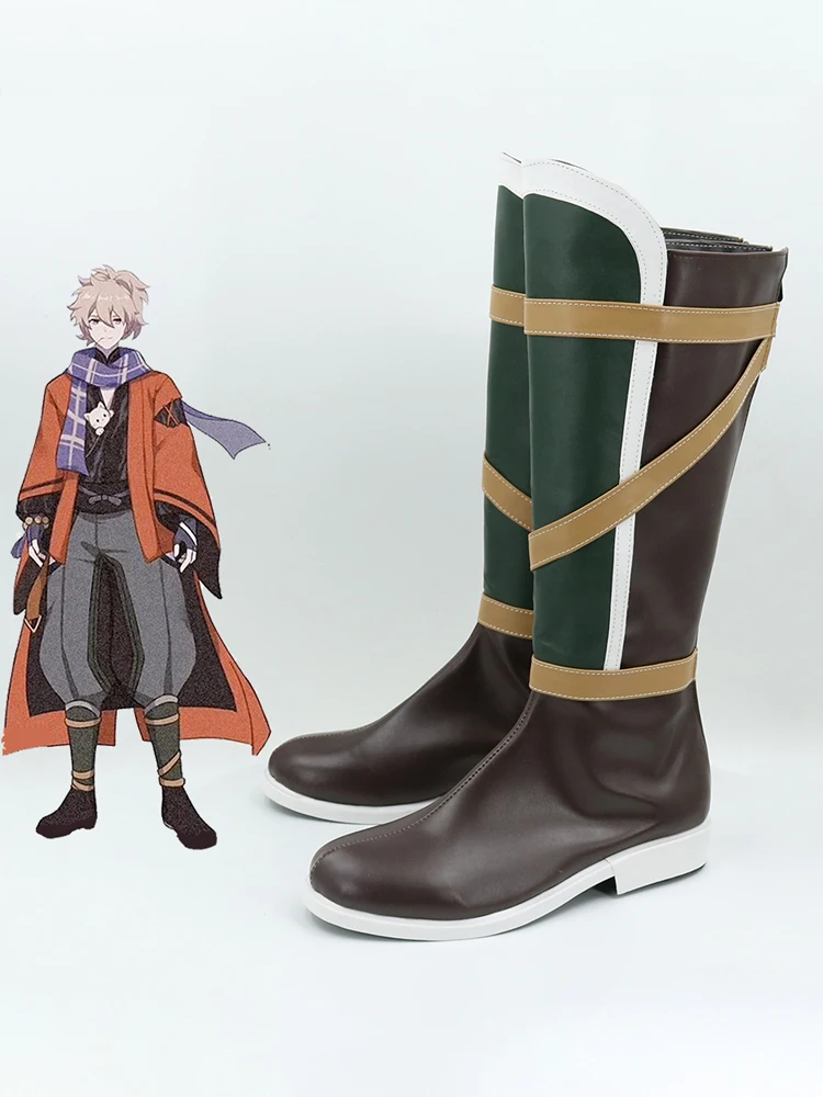 Genshin Impact Kazuha Busen Freund Tomo Cosplay Schuhe Frauen Männer Tomo Cos braun Anime Mode Cosplay Stiefel