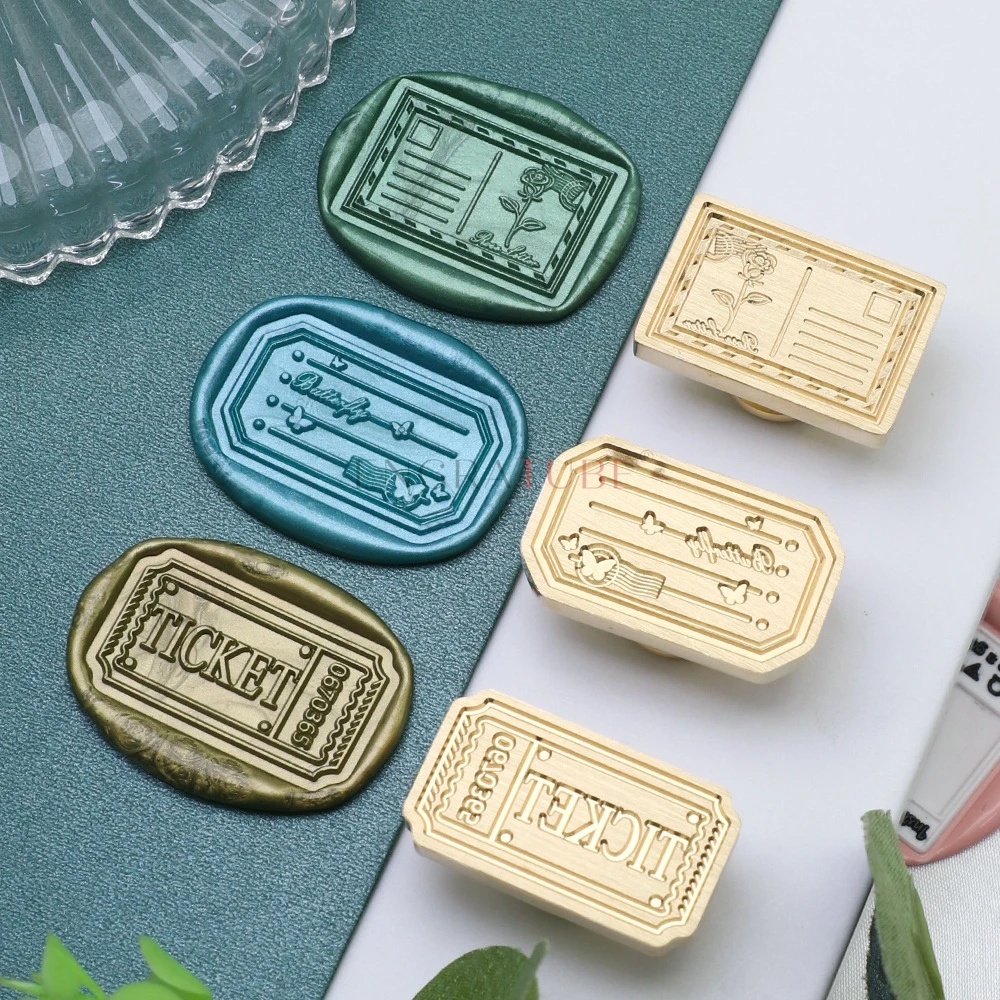 Multilayer Wax Seal Stamp Camera Travel Video Viewfinder TICKET Lacquer Retro DIY Scrapbooking Crafts Invitation Letter Decor