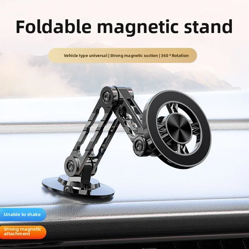Car Phone Bracket Magsafe Magnetic Folding Multi Angle Rotating Bracket Universal for Instrument Center Console  Phone Holder