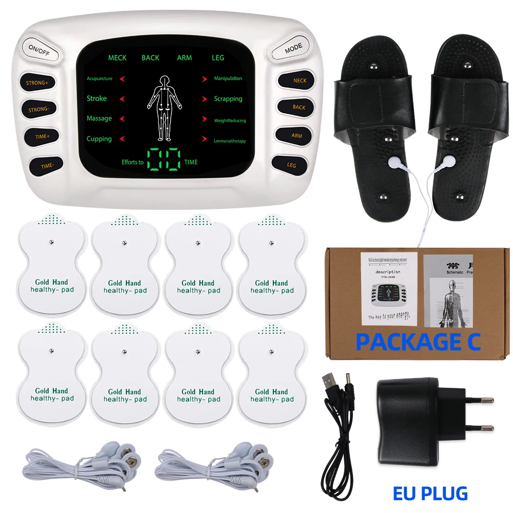 Elektrostimulator Physiotherapie TENS-Geräte Elektrischer Compex-Muskelstimulator EMS-Puls-Akupunktur Bestes Massagegerät für Körperpolster