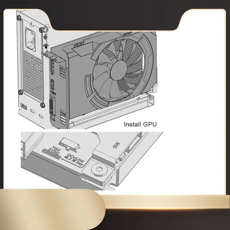 

Док-станция для видеокарты Gpu, высокоскоростная внешняя док-станция для видеокарты Ocup4v2, чип для улучшения сигнала ревердера Pci-E4.0, прочный-