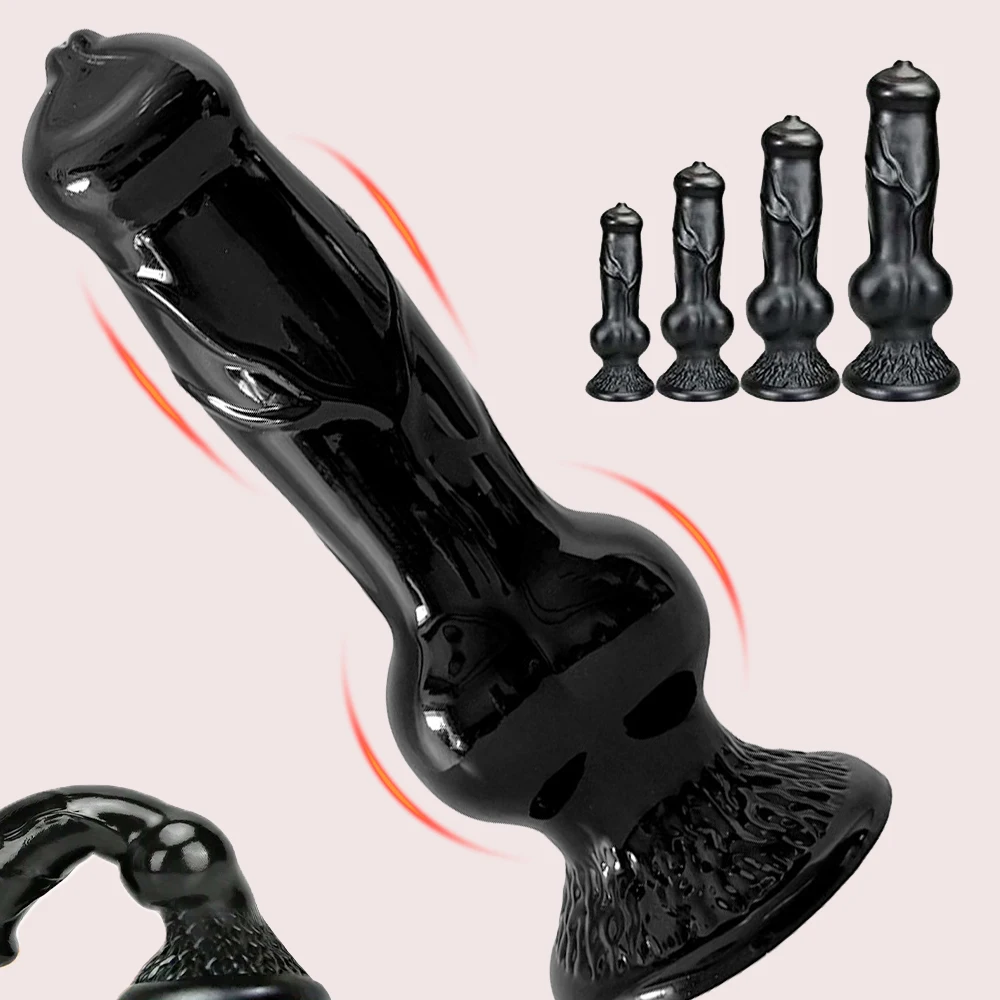 Realistic Huge Dog Dildo Anal Plug With Suction Cup Silicone Big Butt Plug Prostate Massager Adult Sex Toys for Men Women