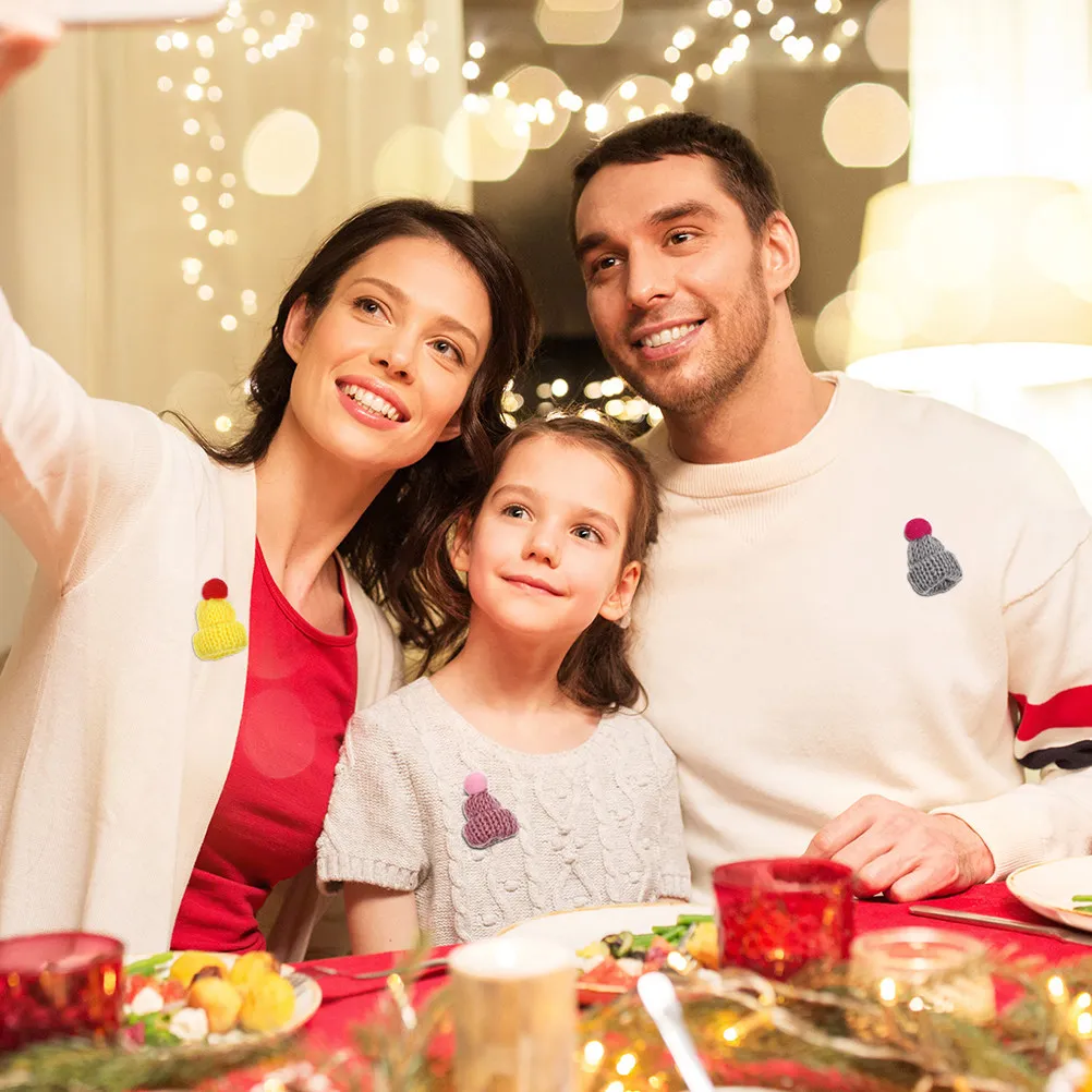 

20 шт. многофункциональных сменных мини-шапочек для поделок, из мягкой шерстяной пряжи, прочные, не выцветающие, елочные украшения