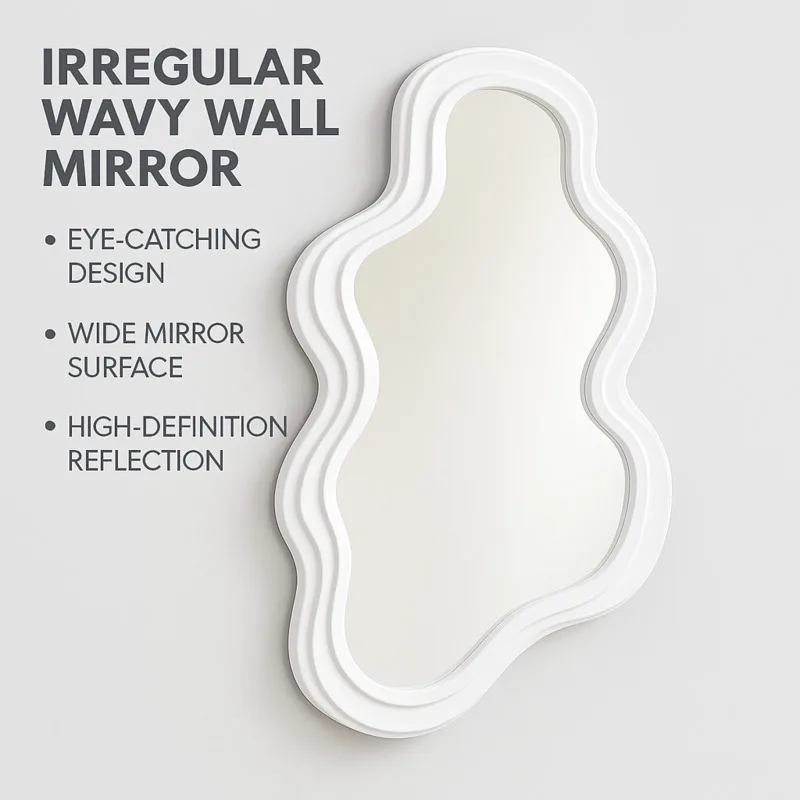 

Cloud Shaped Makeup Mirror Wall Mounted Or Desktop, Decorative Vanity Mirror For Bedroom, Living Room, Dormitory, Bathroom