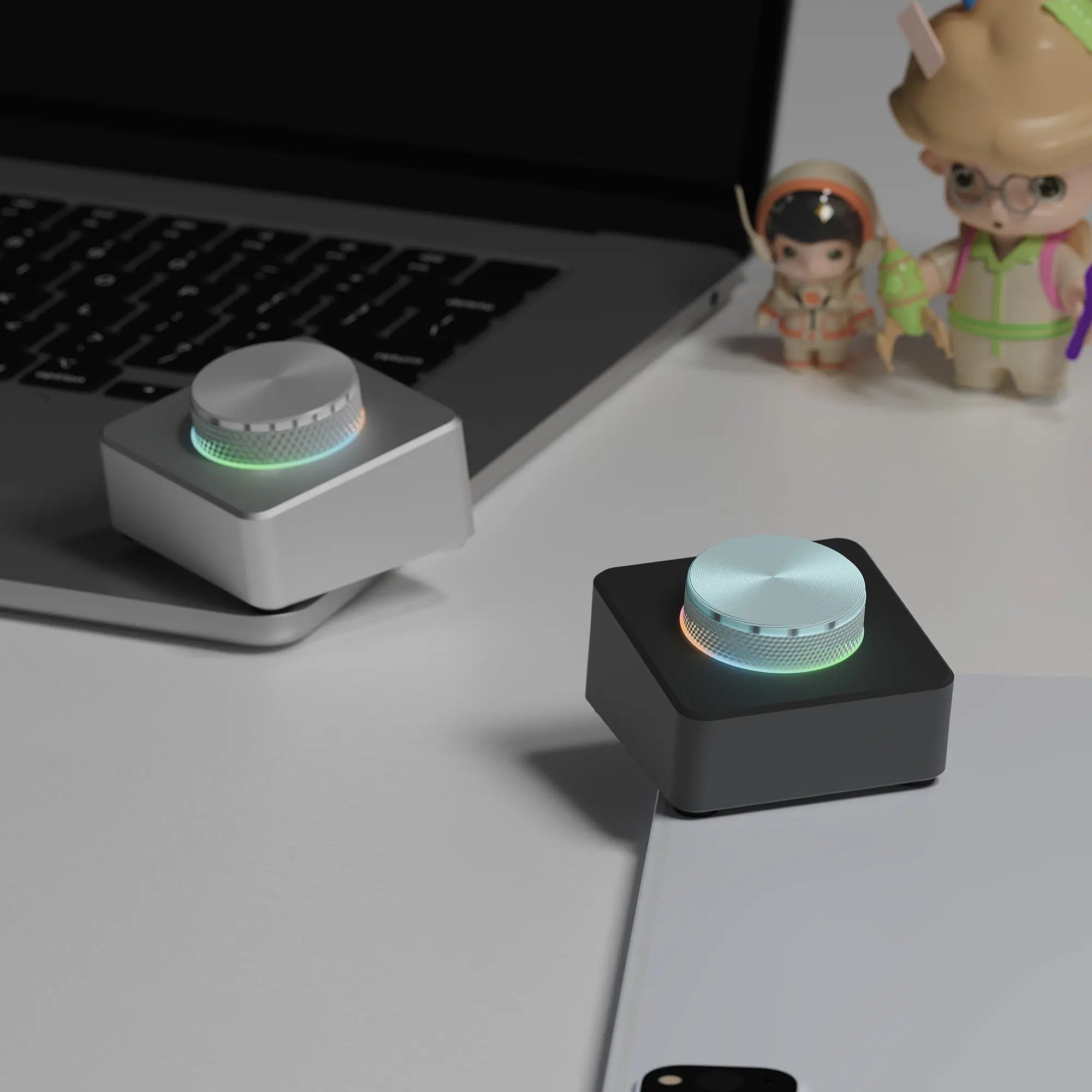 MMD KM01 Custom Volume Knob Three-mode Wireless Bluetooth Keypad Multifunctional Desktop Multimedia Control