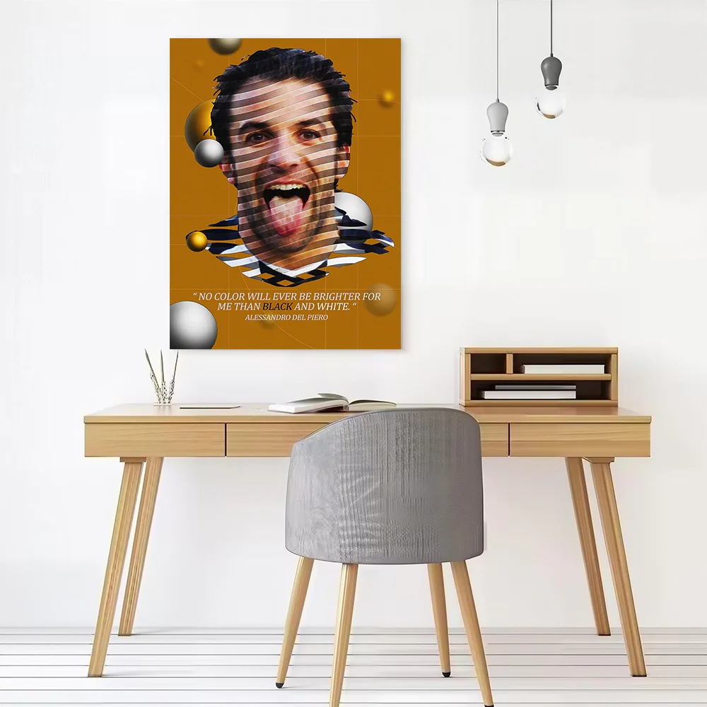 Alessandro Del Piero Poster Customizable Printed Canvas Painting for Pictures Wall Art Wand Deko Room Decoration Aesthetic Home