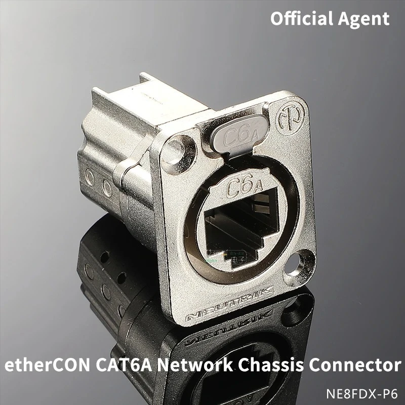 NEUTRIK etherCON NE8FDX-P6 RJ45 Network Panel Chassis Connector with Latch Lock for LED Screen Theatre Multifunction Hall CAT6A