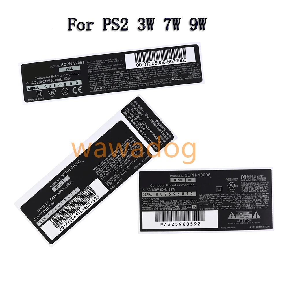 Autocollant rond pour console Playstation 2 PS2, 3W, 7W, 9W, 20 pièces