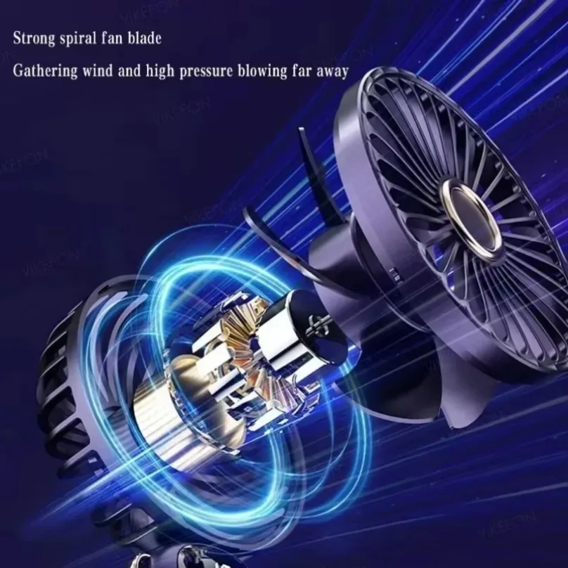 مروحة صغيرة قابلة للطي محمولة 5 سرعات مروحة مكتب صغيرة قاعدة مروحة محمولة قابلة لإعادة الشحن مع حامل هاتف وشاشة عرض