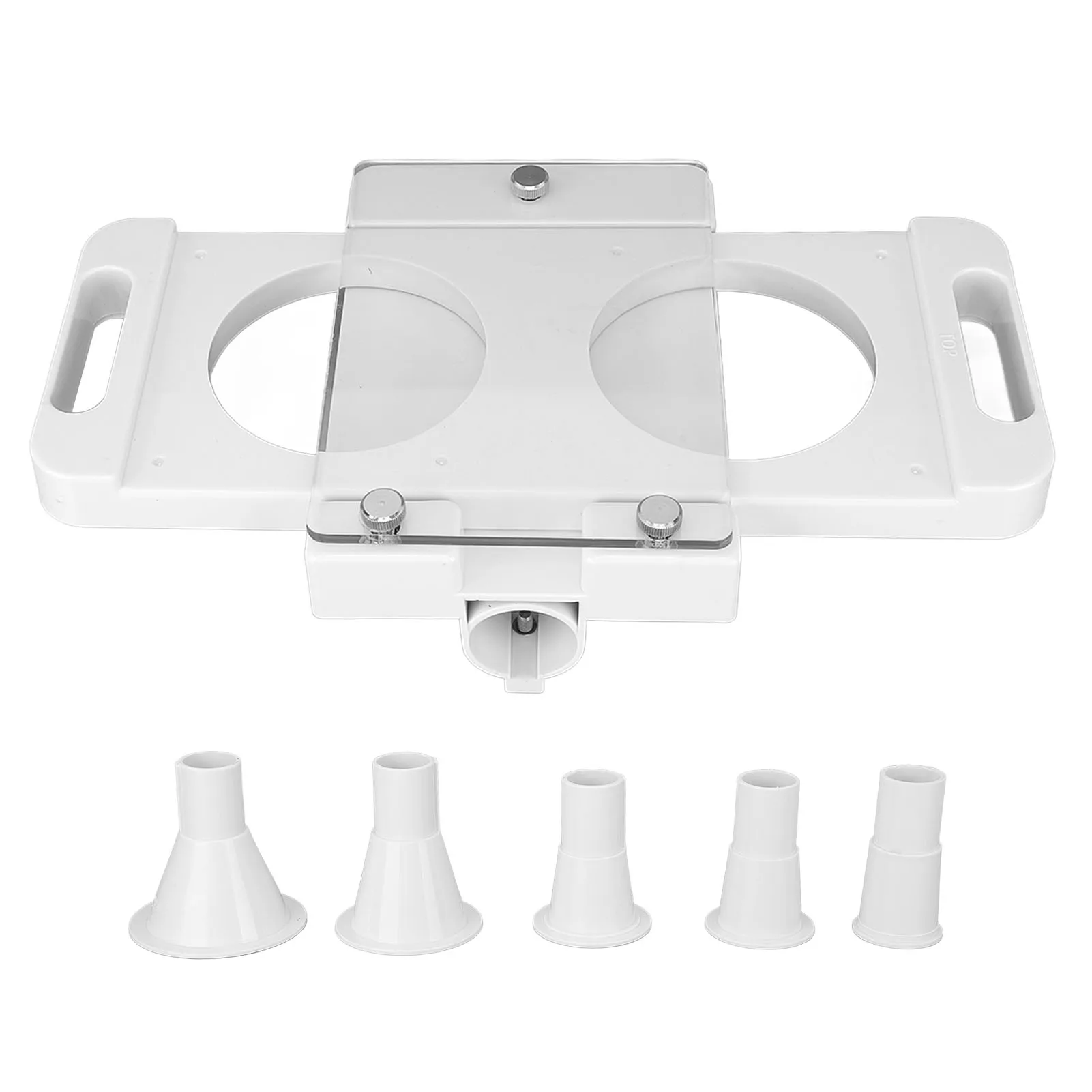 

Hamburger Pressing Mould Maker Non Stick 2 Holes ABS Hamburger Press Patty Maker for Sausage Filler Meat Grinder