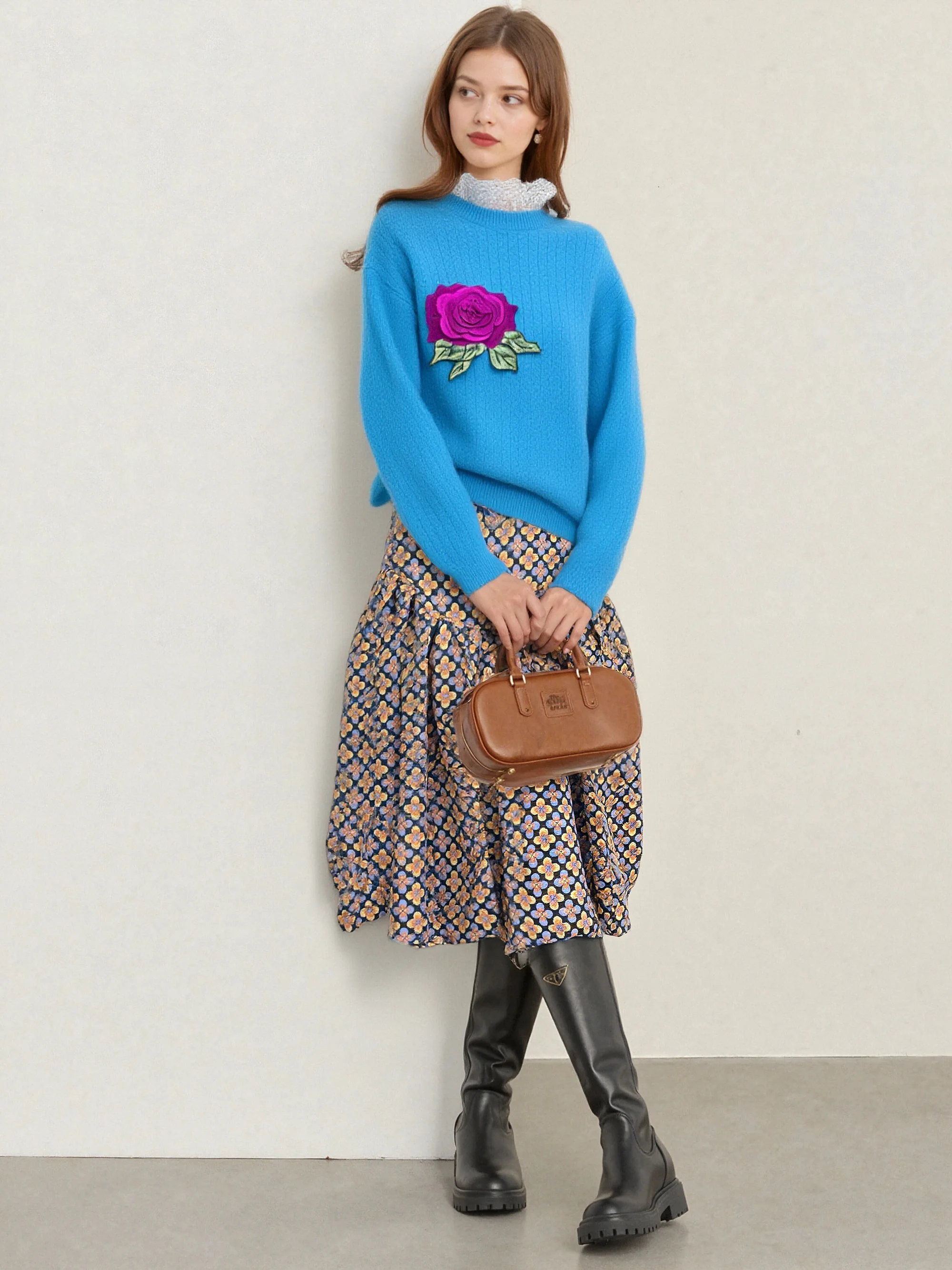 

Original Independent Design Fi Tail Midi Skirt for Commuting Vintage Sle Pleated High Waist Other Material 00% Loose Fit