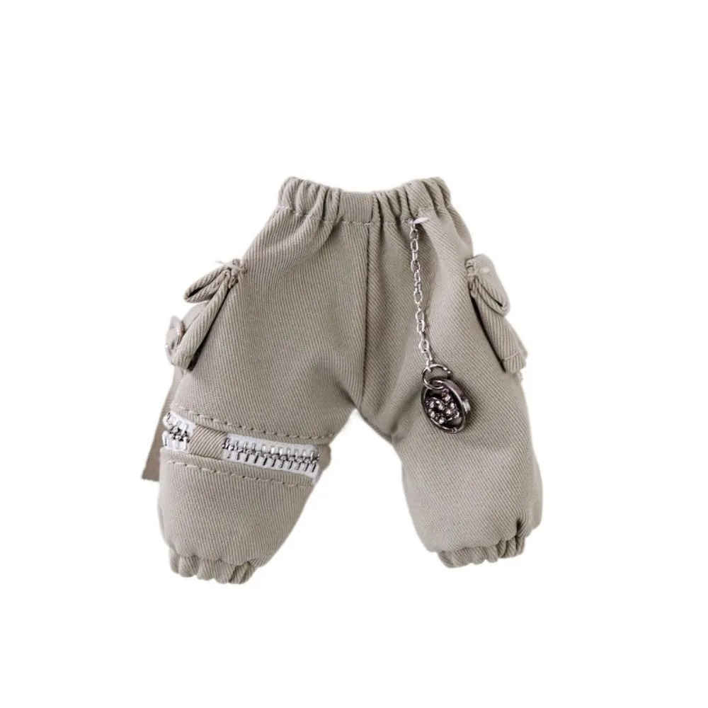 

With Pockets OB11 Trousers Chain Overalls Doll Outfit Doll Cargo Pants Daily Casual Handmade Obitsu 11 Clothes DIY Toy
