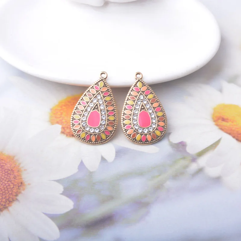 12 Stück/Set Strass-Anhänger Schmuckzubehör Boho-Anhänger DIY Damen-Ohrringe – Detail 6