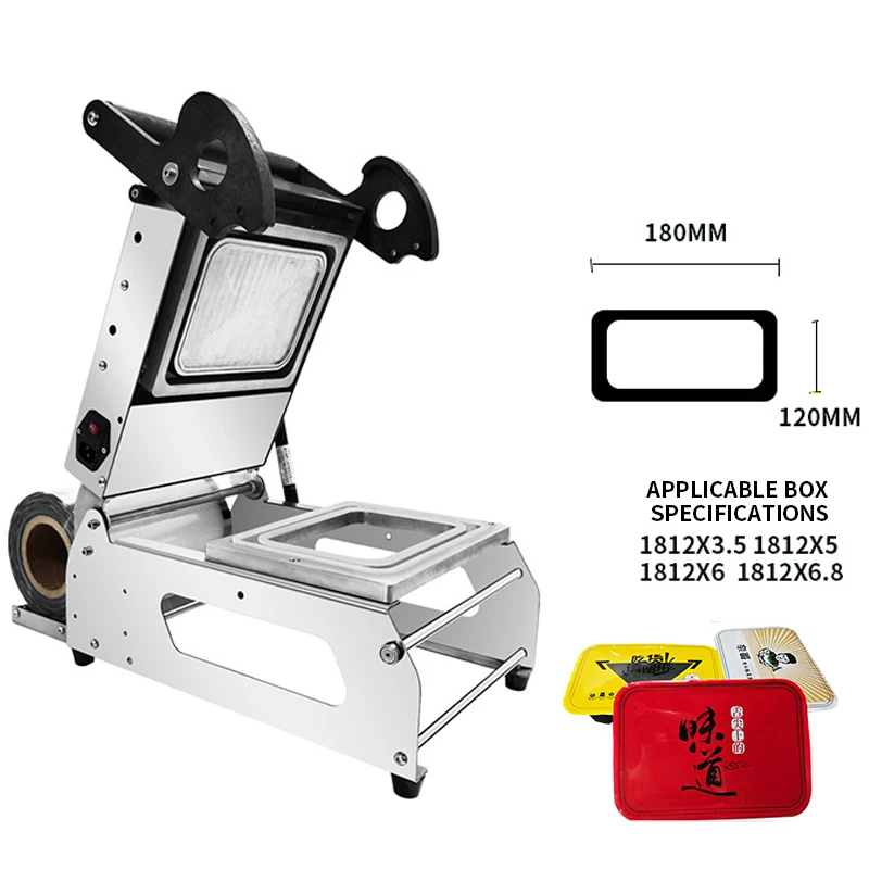 Máquina de selagem manual prensada à mão, selador de bandeja de frutas, carne, plástico pp, bandeja cpé, máquina de selagem de alimentos rápidos, caixa de bandeja de mesa