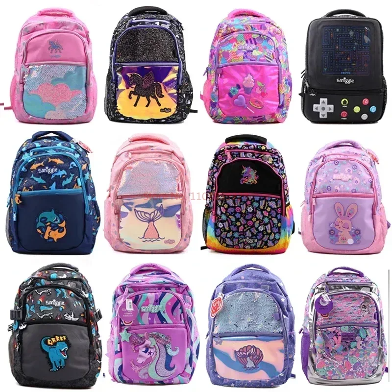 Oryginalna Australia Smiggle New Children Student School Bag Large Capacity Cartoon Double Shoulder Backpack Prezenty urodzinowe dla dzieci