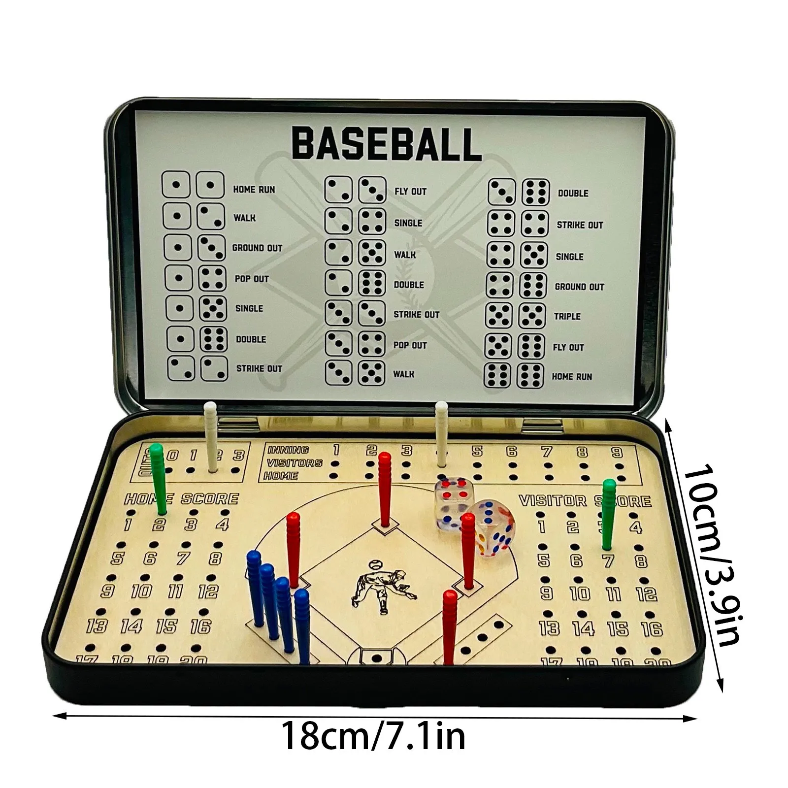 Baseball Travel Game Football Knuckle Dice Table Game For Adults Or Kids Outdoor Indoor Family Game Night Party Interaction Toy