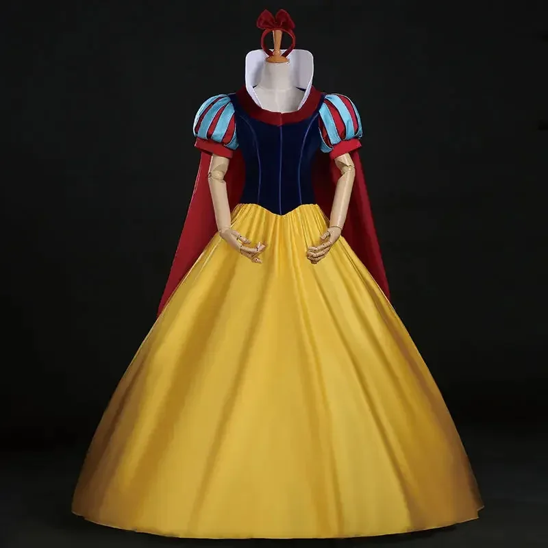 

Snow White Costume Custom Made Adult Halloween Costumes Princess Snow White Cosplay Costume Headband Cloak Snow White Dress