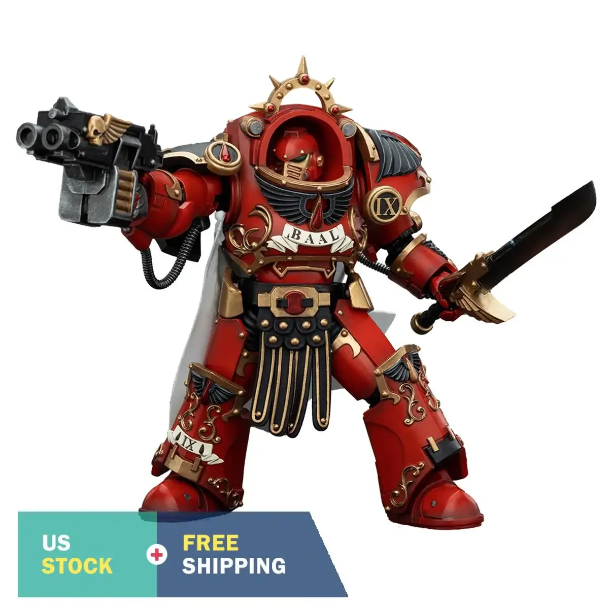 HiPlay JOYTOY Warhammer The Horus Heresy 1/18 Blood Angels Legion Praetor in Tartaros Terminator Armor JT00386 عمل الشكل