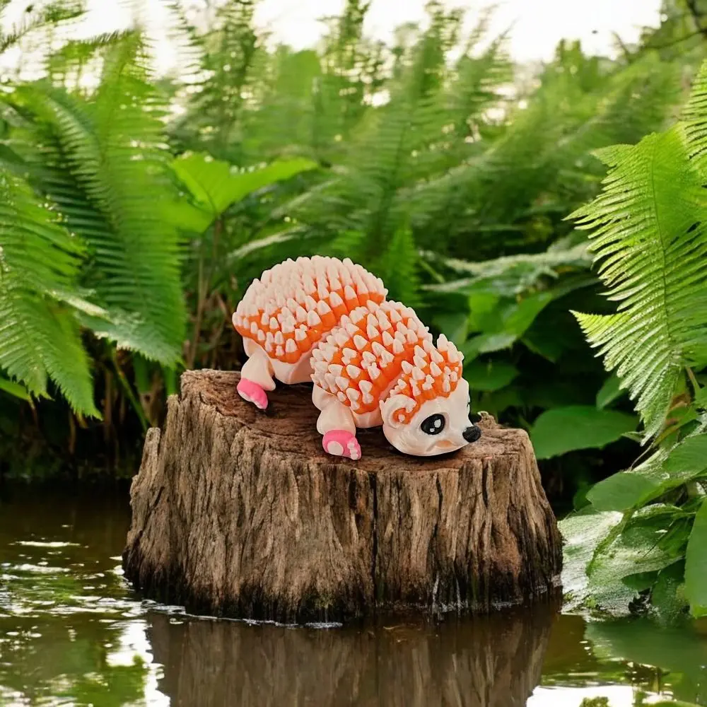 Movable Joints Mini 3D Printing Hedgehog Cartoon Realistic Hedgehog Sculpture Figurine Handicraft 3D Printed Hedgehog Toy