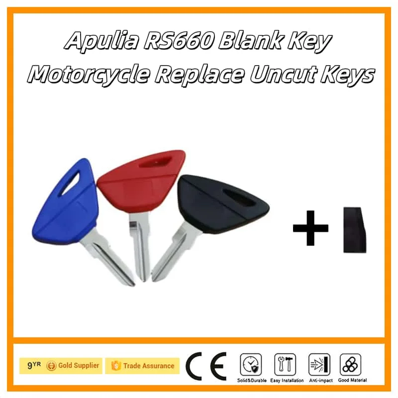 2025 New style For Apulia RS660 GT200 Blank Key Motorcycle Replace Uncut Keys can be placed anti-theft chip