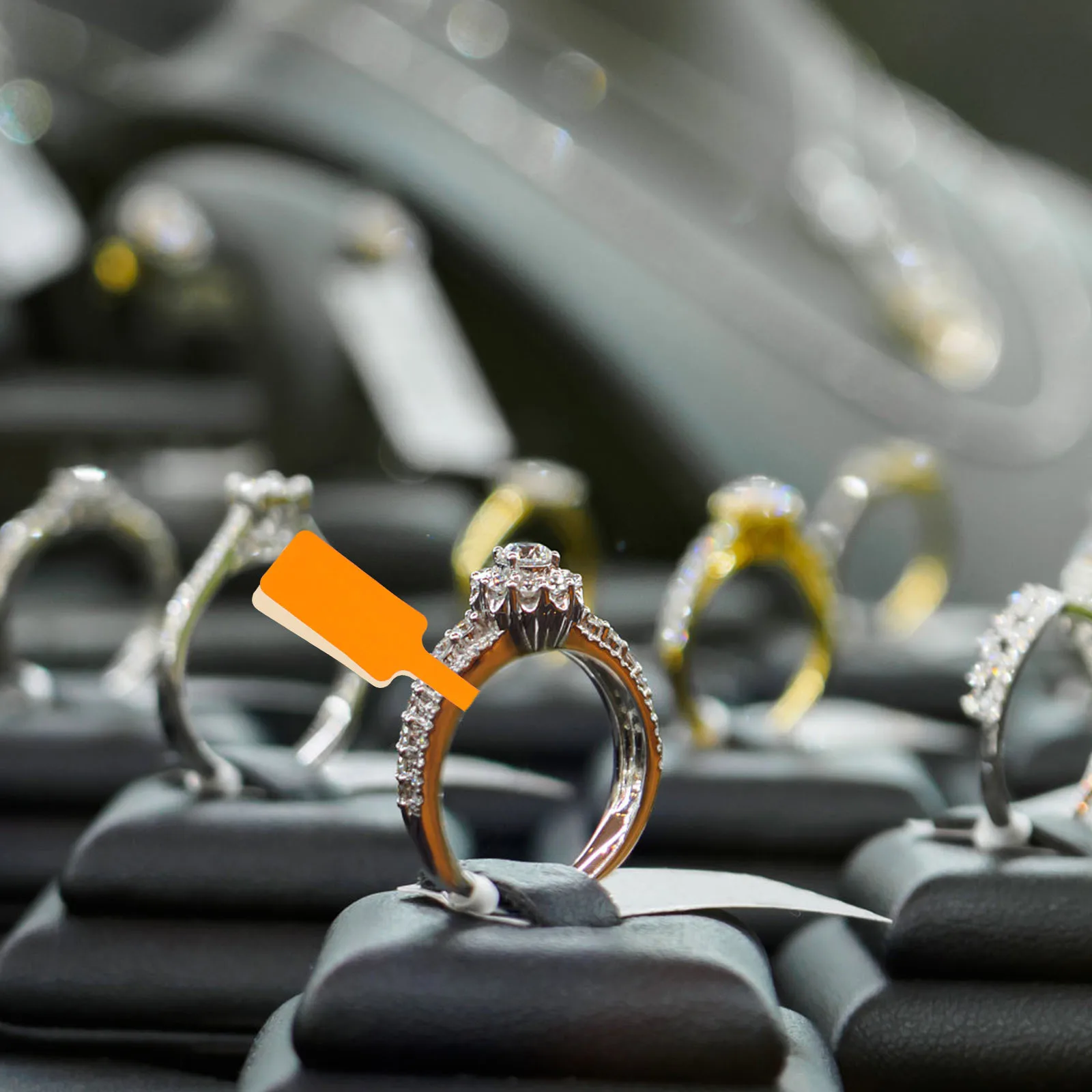 

2000Pcs Price Label Stickers Orange Single Row Easy Identification Efficient Pricing Supermarket Malls Jewelry Stickers