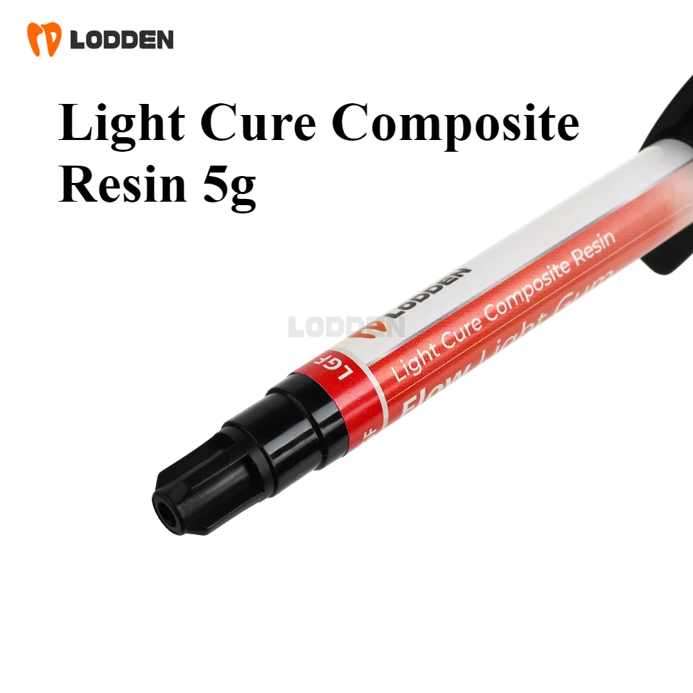 Lodden 5g Light Cure Flowable Composite Resin Dental Gingival Material For Metal-Faced Crowns Dental Lab Supplies