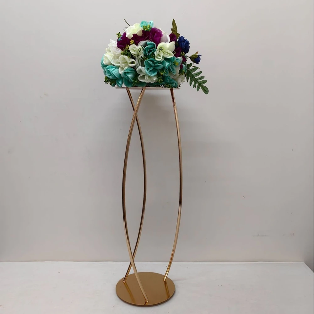

10 PCS Flower Stand Metal Road Lead 32 Inches Brief Wedding Table Centerpiece Flowers Rack For Event Party Home Decoration