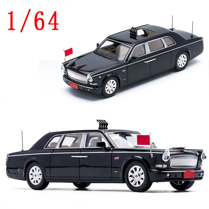 

AR BOX, литой под давлением масштаб 1/64, модель автомобиля из сплава Hongqi, Hongqi CA7601, игровые транспортные средства, военный парад, инспекционный автомобиль, игрушки для мальчиков