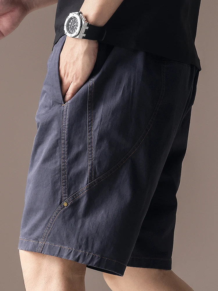 

Высококачественная повседневная хлопковая рабочая одежда, мужские летние новые свободные джинсы с пятью точками в американском стиле ретро, Sle Faion Ci orts