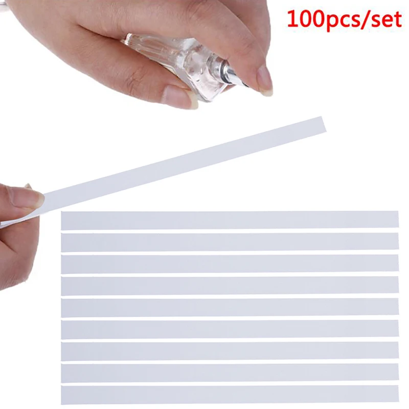 100PCS 137*7mm Flat Aromatherapy Test Strips - Disposable Paper for Essential Oil & Perfume Sampling