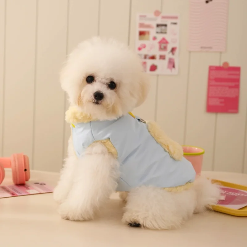 HOOPET Dog Clothes Winter Teddy Fall and Winter Pomeranian Cute Warm Cotton Comfort Clothes Pet Clothes Fall Bichon Puppy Winter