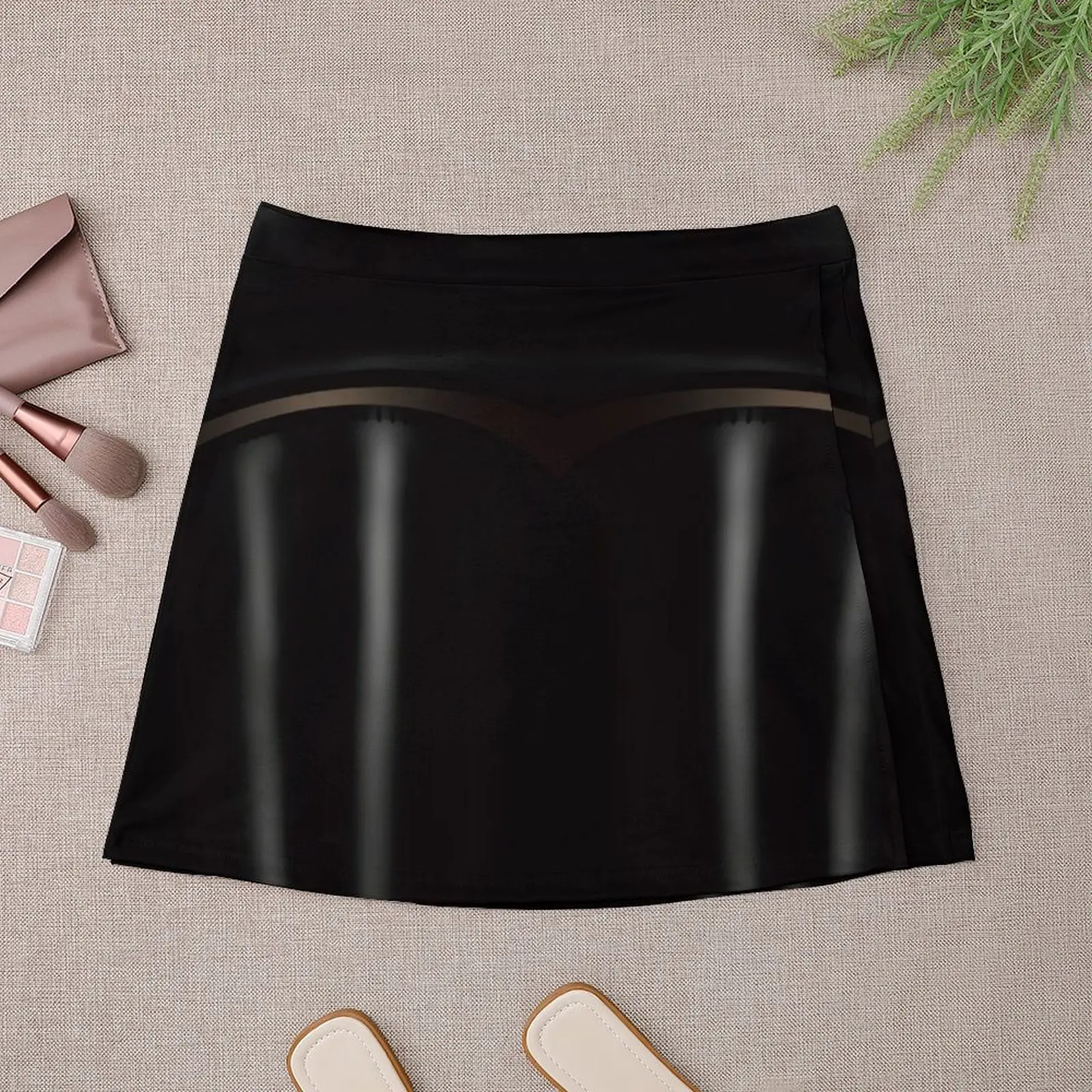 sexy cosplay see through stockings and leather boot style legging dark Mini Skirt clothing women summer 2025 fashion Mini Skirt