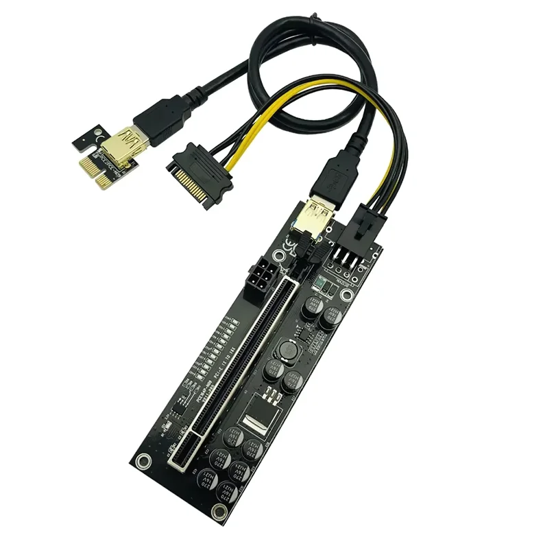 PCIE Riser PCI Express X16 USB 3.0 6P สายไฟ LED V011 Pro PCI-E Riser สําหรับการ์ด Riser 011 Pro สําหรับ Bitcoin Miner mining