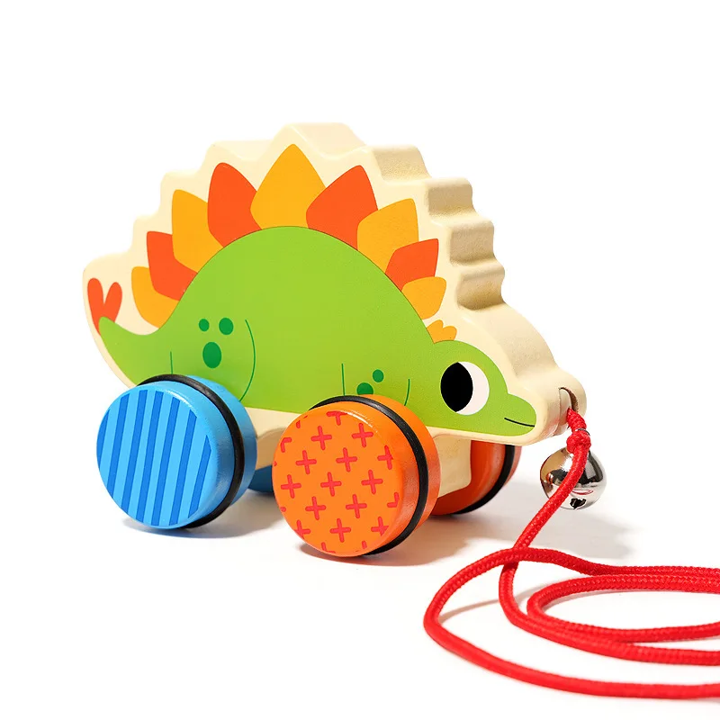 Lustige Dinosaurier Giraffe Kleinkind Holz Ziehen Entlang Spielzeug Baby Ziehen Cartoon Tier Lernen Spaziergang Spielzeug Traktoren Geschenk Für Kleinkinder Neue
